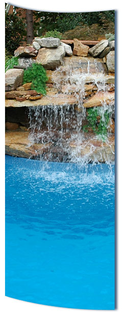 Pool rock cascade