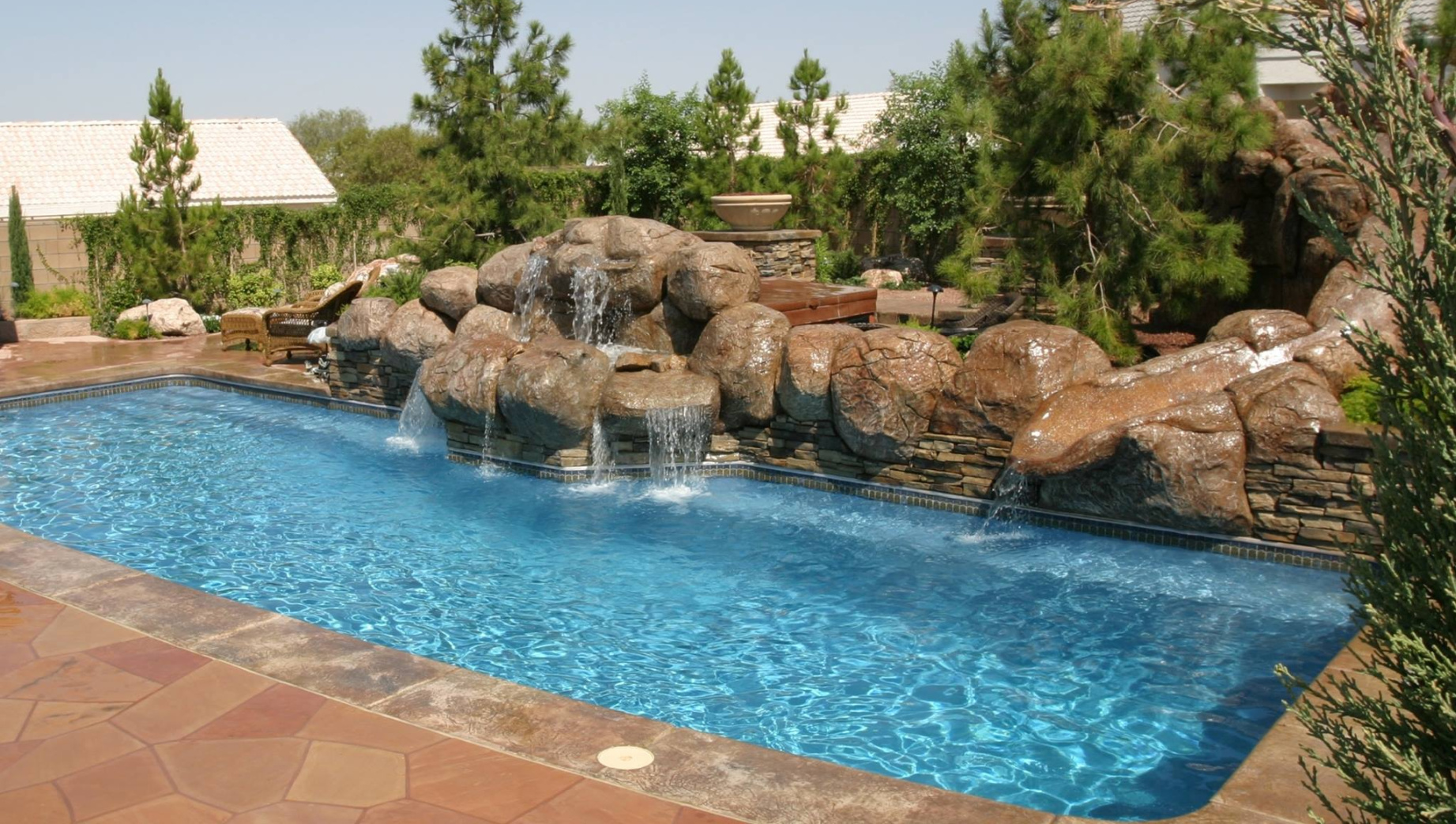 Saltwater fiberglass pool