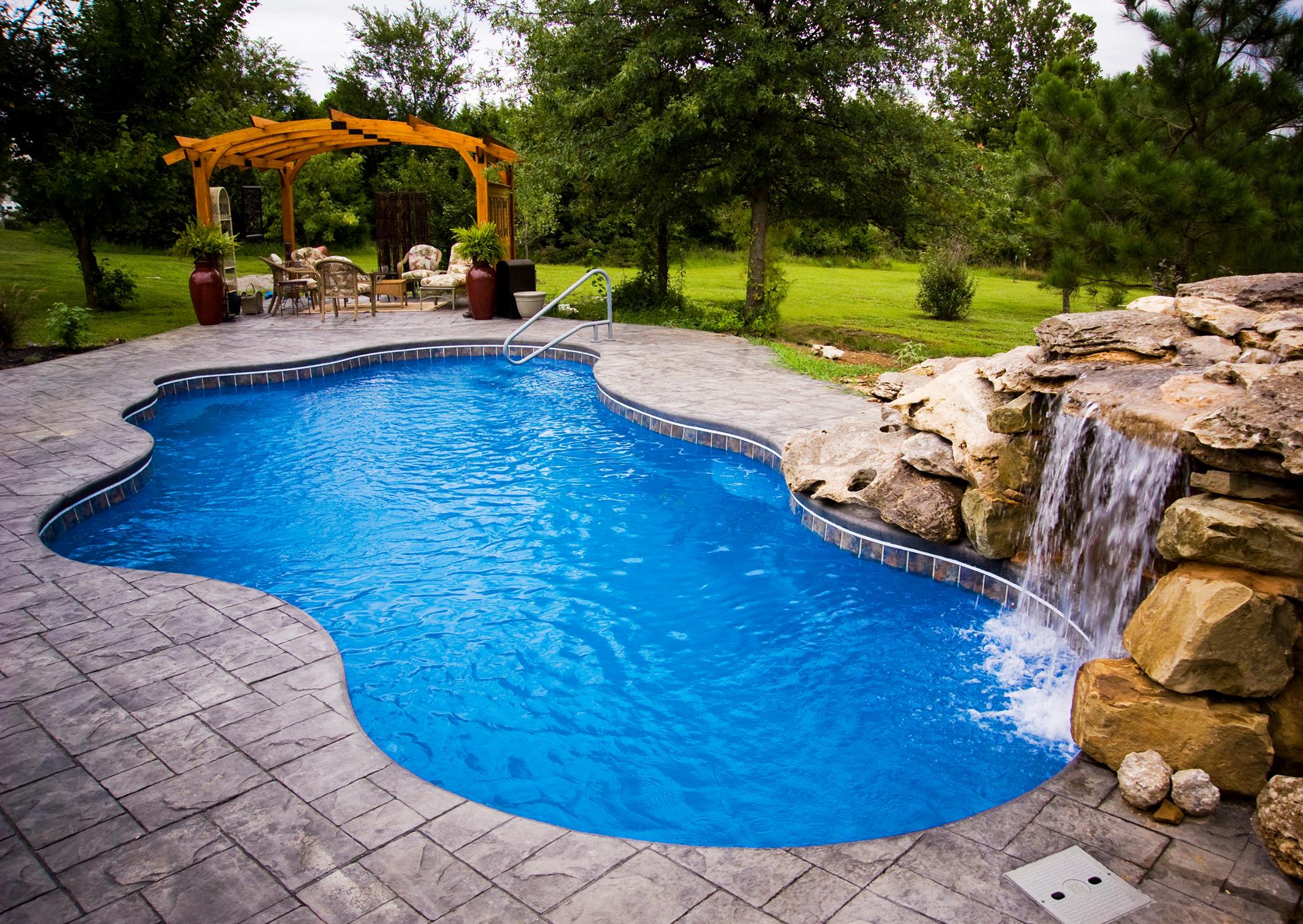 Fiberglass saltwater pool