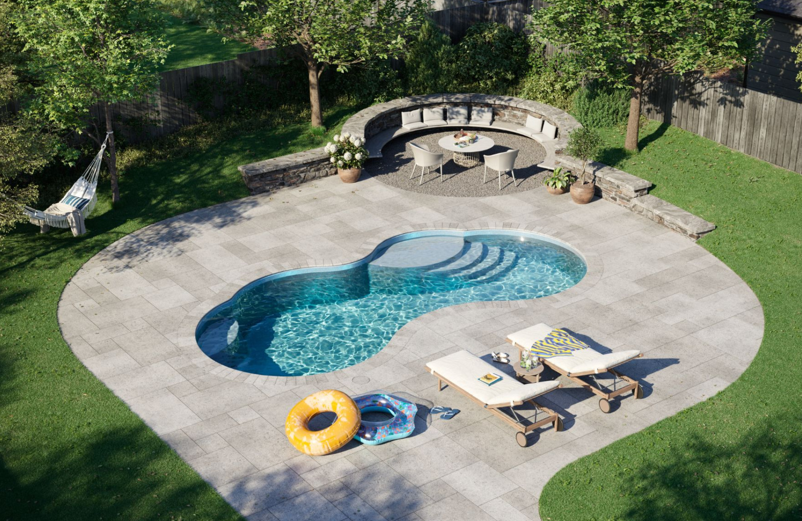 Fiberglass pool by latham pools